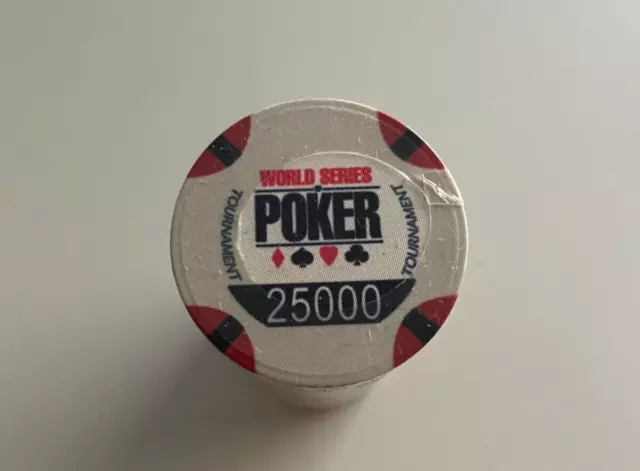 BLISTER da 25 Fiches - Poker chips ceramica replica World Series Valore 25000