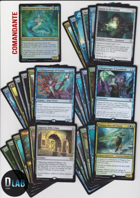 Mazzo MAGIC EDH Commander deck Tritoni TATYOVA DRUIDA DELLE PROFONDITA'