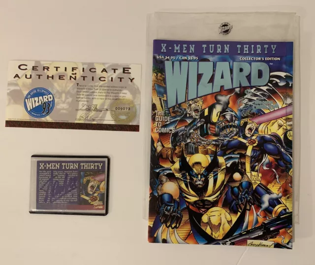 Rare Stan Lee signed 1993 SDCC special edition Wizard Magazine X-men 30th set.