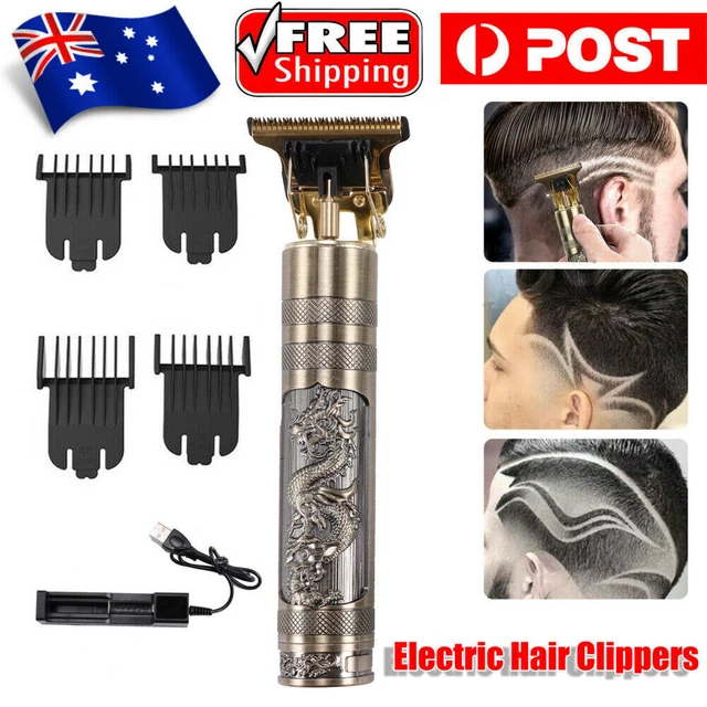 Men's USB Electric Hair Clipper Trimmer Beard Shaver Cordless Groomer AU