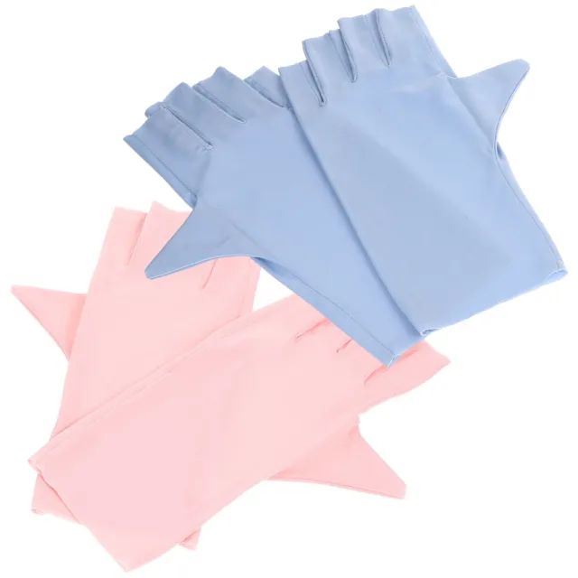 2 pares de guantes de uñas UV, salón, guantes de manicura anti-UV, protección UV,