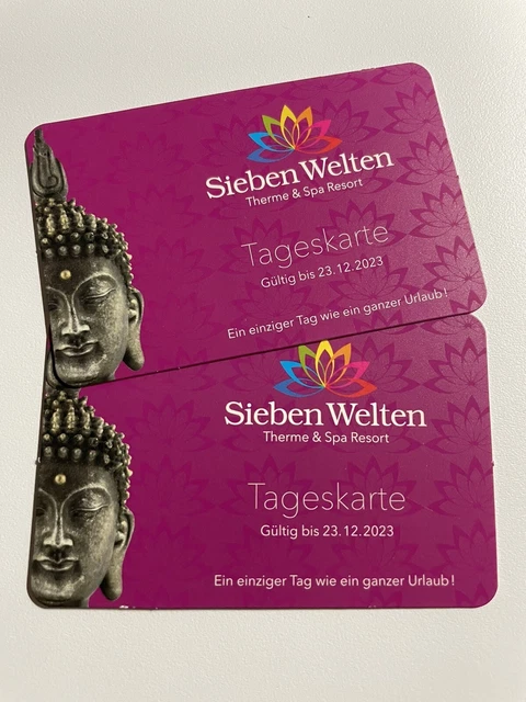 SPA RESORT “SIEBEN Welten” Gutschein 2x Tagesticket/Eintritt inkl. Sauna EUR 42,00 - PicClick DE