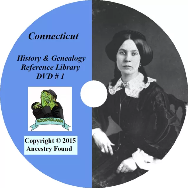 CONNECTICUT - History & Genealogy -265 old Books on DVD - Ancestors,County,CD,CT