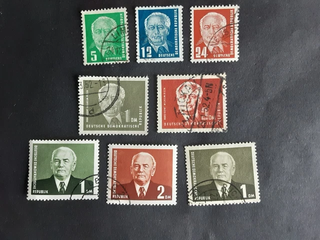 DDR Mi Nr 322-326,342-33 mit Abart, alles gestempelt, siehe Photos