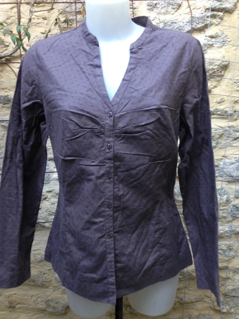 Chemisier Femme LILI MERCREDI - Taille 42 - Polyester Voilé Orange - Manches Longues - Occasion Très Bon État