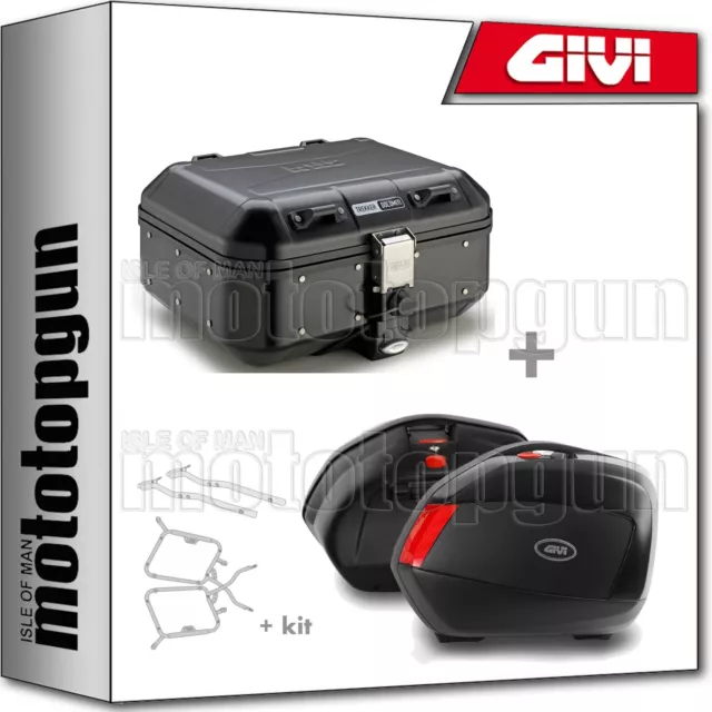 Givi Case Trekker Dolomiti Dlm30B + Side-Cases V35N Honda Cbf 1000 Abs 2006 06