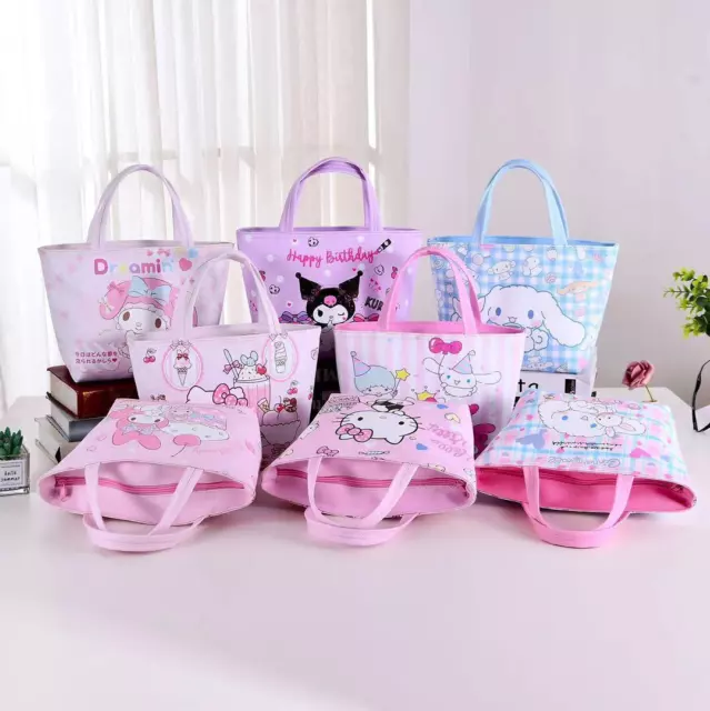 My Melody Cinnamoroll HelloKitty Lunchtasche Bento Bag Aufbewahrungshandtas E3Z6