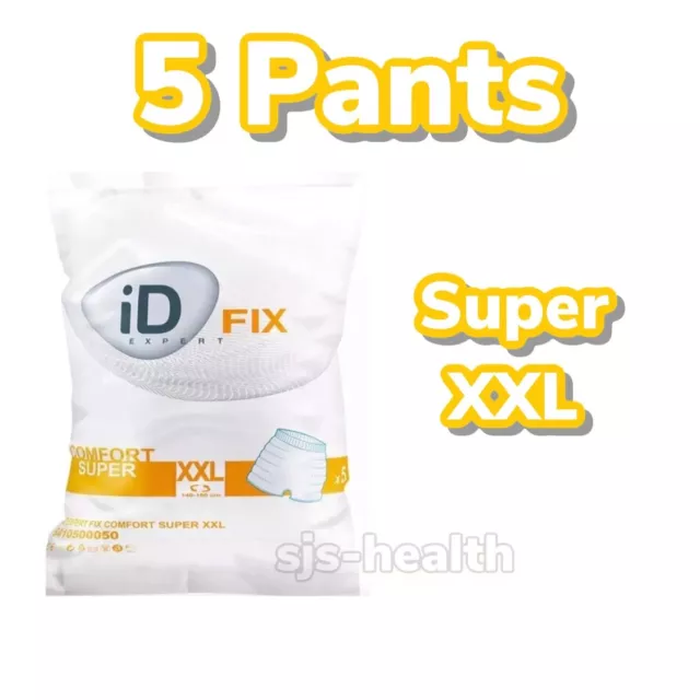 iD Expert Fix Comfort Super - XX-Large - 5er-Pack waschbare Hose Verwendung mit Pad