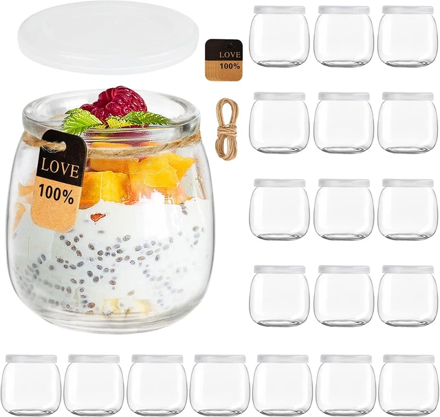 Vasetti Yogurt In Vetro MumdoYAL - Set Da 12 Da 100ml Con Coperchio | Per Budino, Dessert E Conserve - Foto 8