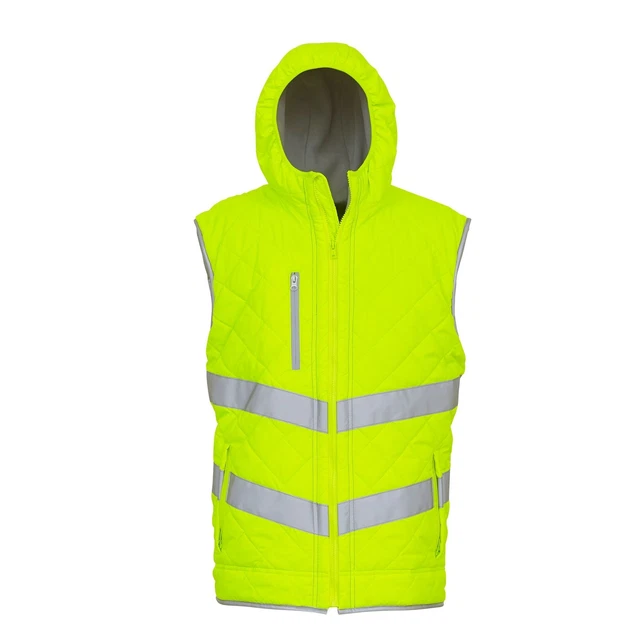 Yoko  Adults Hi Vis Kensington Hooded Gilet (RW6286)