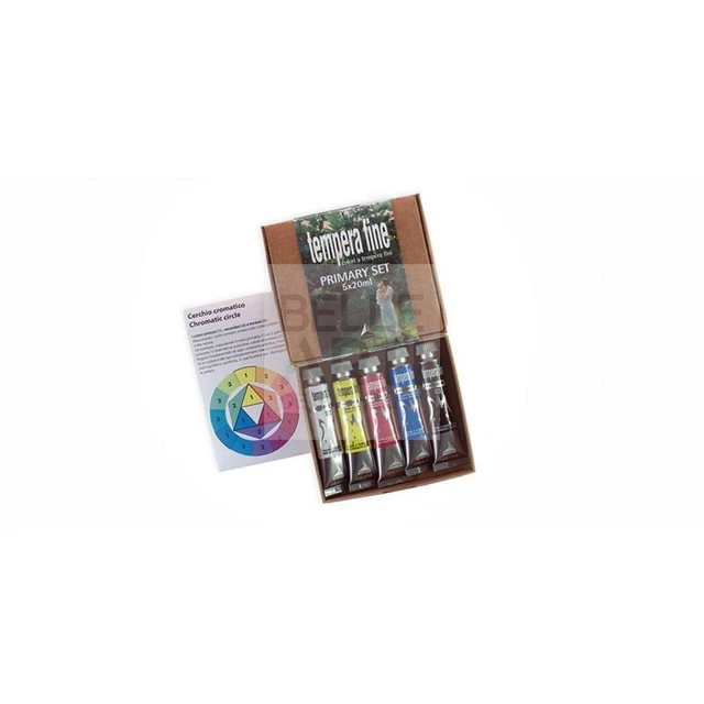 Surtido" Primary Set" Tempera Colores Fino 5 Tubos De 20ML