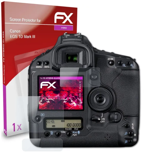 atFoliX Glass Protector for Canon EOS 1D Mark III 9H Hybrid-Glass