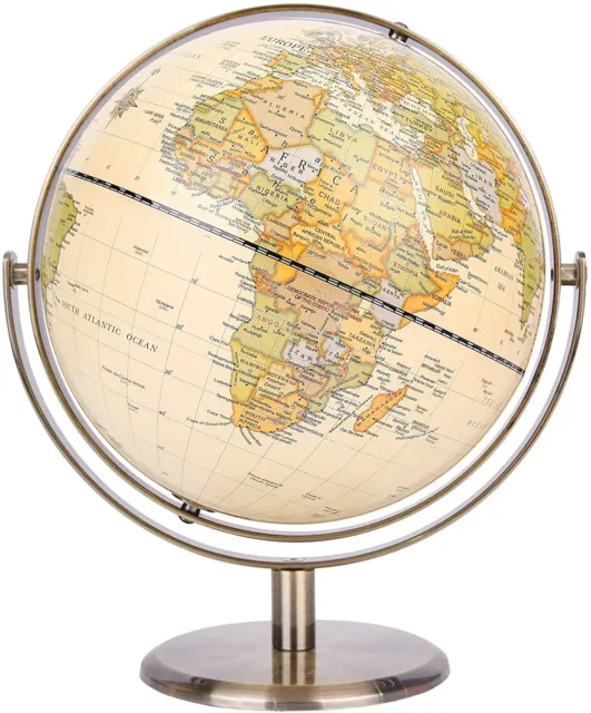 Exerz Antique Desktop Globe Educational All Direction 360° Rotating Dia 20CM