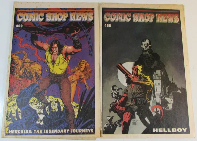 1996 Comic Shop News Lot of 2 #468,469 Comic Shop News Hellboy Comic Books