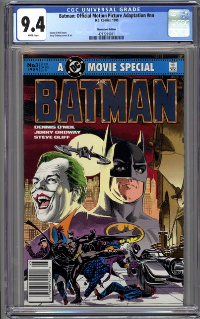 Batman: Official Movie Adaptation (1989 Dc) Cgc 9.4 Nm Newsstand Edition
