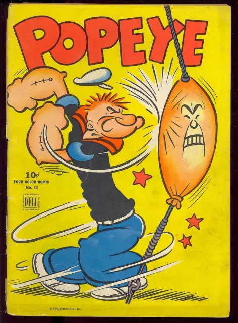 Four Color #43 (Popeye) Golden Age Vintage Dell Comic 1944 PR