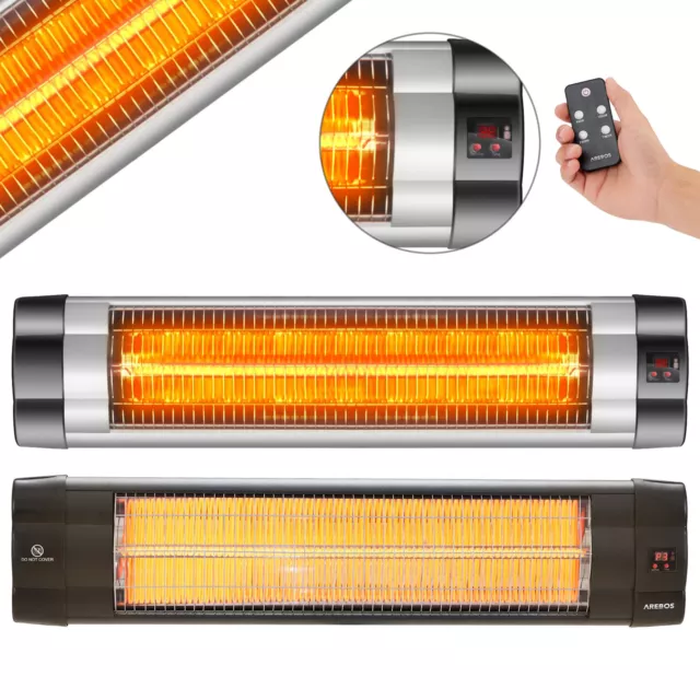 AREBOS Infrarot Heizstrahler Wärmestrahler Infrarotstrahler Fernbedienung 2500W