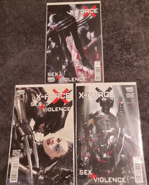 Marvel Comics: X-Force: Sex And Violence Vol. 1 (2010) #1-3 Complete Set NM
