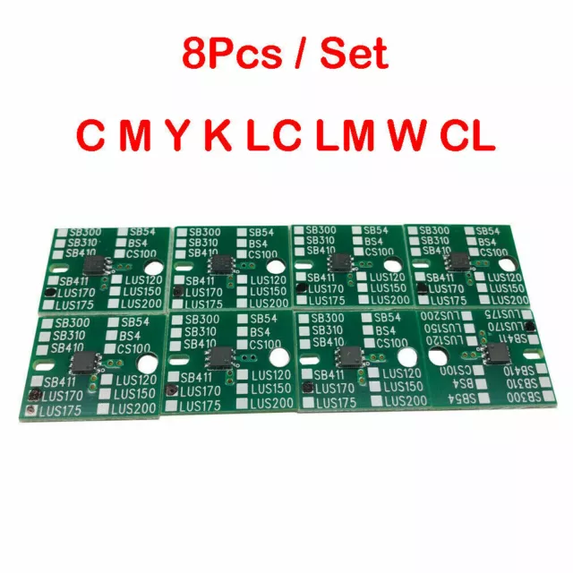 Einmaliger Chip für Mimaki LUS-170 Patrone 8 Farben (CMYKLCLMWCL) 1L