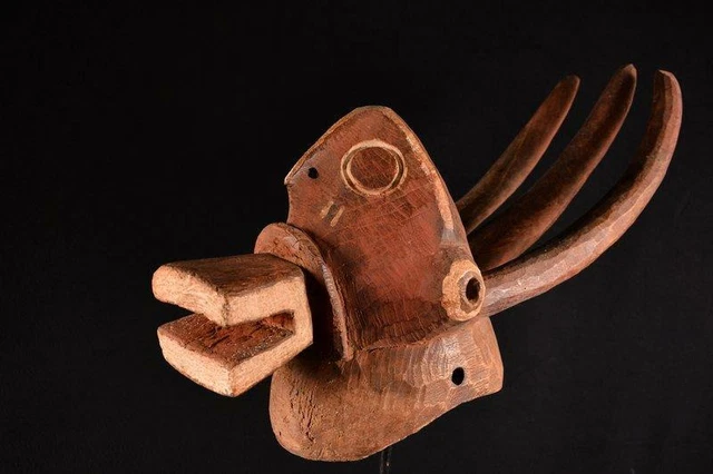 18471 African Old Mambila Helmet Mask/Helmet Mask Cameroon