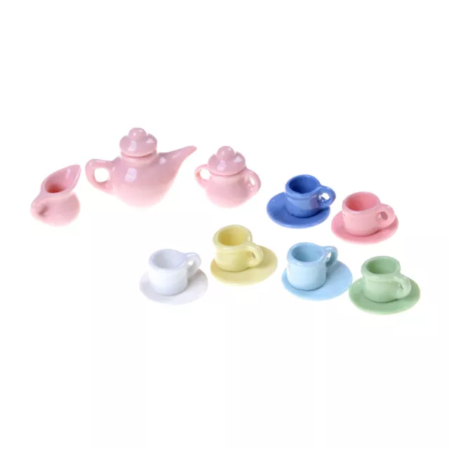 1:12 Puppenhaus Geschirr Porzellan Miniatur Tee Sets Mini Teekanne Kaffee Seiwl