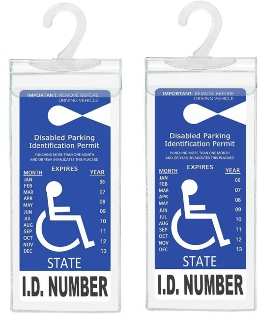 Soporte para cartel de estacionamiento para discapacitados, placa ultra transparente para discapacitados permiso de estacionamiento