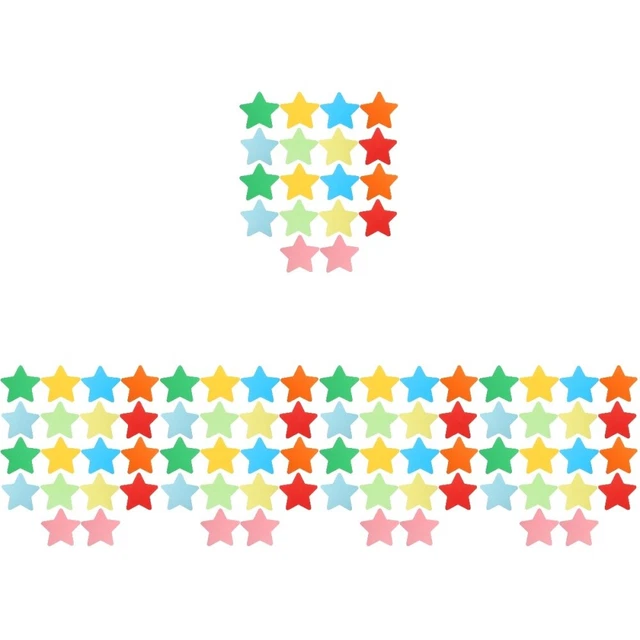450 hojas de niños en forma de pentagrama tijera decorativas
