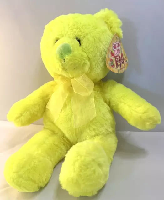 KellyToy 2017 Neon Green Teddy Bear Sugar Loaf Toys Plush NWT Code Q042 2016