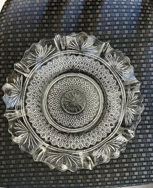 Grand Plat Cristal étoile De Mer 50 Cm, Vintage, Coupe Fruits