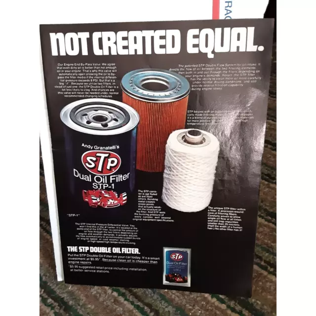 STP Double Oil Filter 1972 Original Magazine Ad