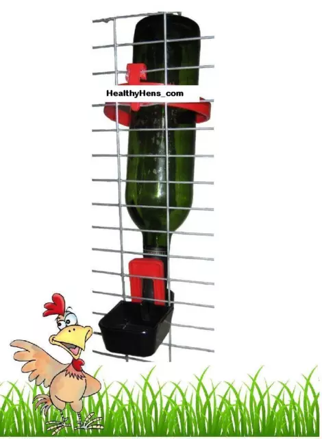 Bottle Holder Drinker Chicken Quail Bird Cage Auto cup Chick Budgie Finch Parrot