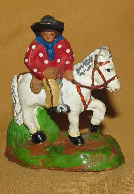 ANCIEN SANTON NUMÉROTÉ d'Art 9,5cm PAUL FOUQUE Le MAIRE du village Très bel état EUR 17,50