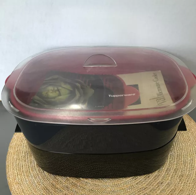 Tupperware 6pc Oval Microwave Stack Cooker micro steamer ~BERRY purple  ~green