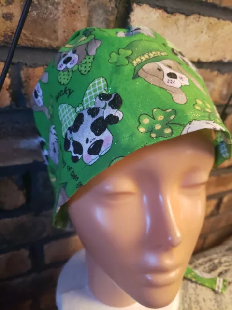 St. Patrick's Puppies       Handmade Surgical Scrub Caps