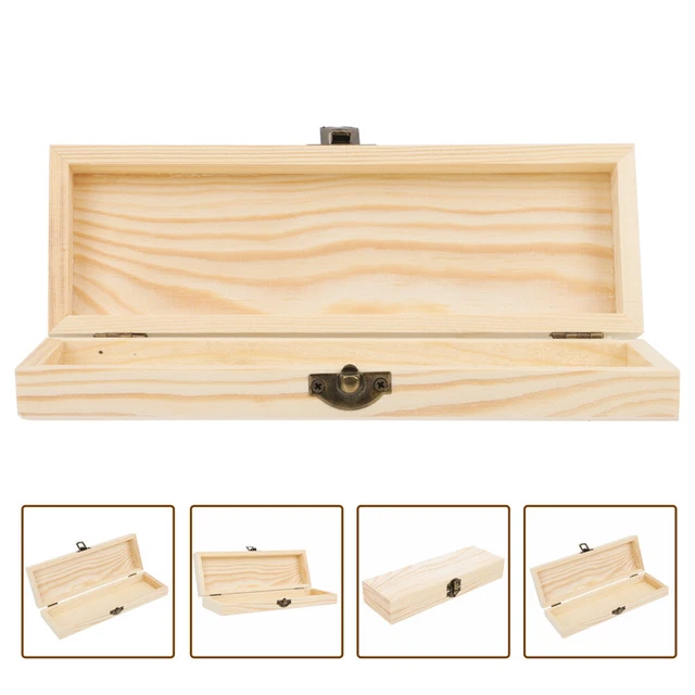 Caja de almacenamiento de madera maciza pendiente en blanco almacenamiento de madera multicapa niño