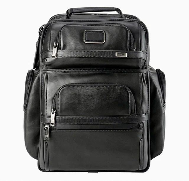 TUMI Alpha BRAVO 9603578DL3 Leather Backpack Black Mint