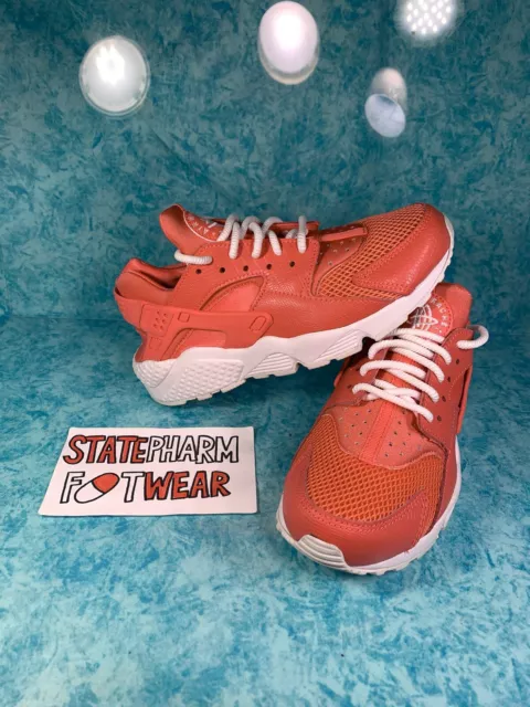 Nike Huarache SE Rush Coral Women's Retro Low Top Leather Athletic Shoes Size 6
