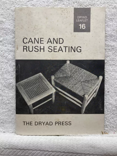 Folleto de 16 sillas de colección con asientos Cane & Rush década de 1960