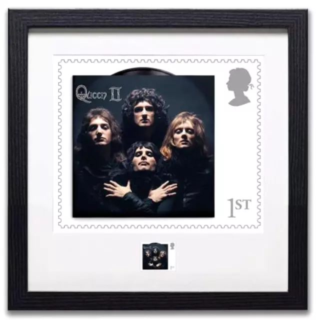 Queen II Album Framed Royal Mail 75/500 Stamp Enlargement Hand Numbered (2020)