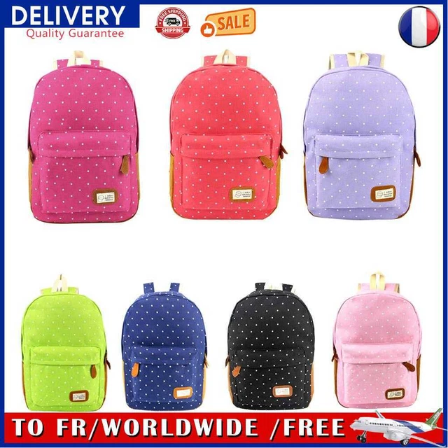 Women Girl Canvas Shoulder School Bag Backpack Travel Satchel Rucksack