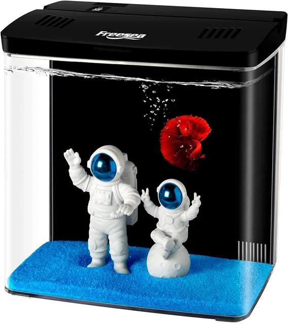 Tank Fish Aquarium Betta Mini Desktop 1.5 Gallon Led Kit  with Filter and Light