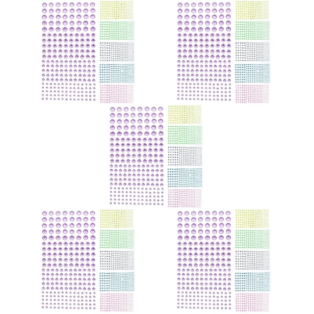 30 Sheets Selbstklebende Edelstein-Aufkleber Acryl Gesicht Auge Juwelen