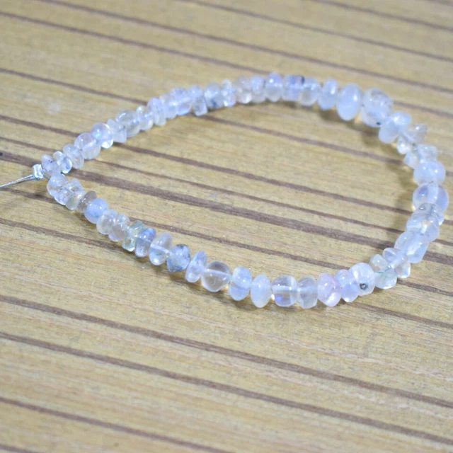 Perles de pierres précieuses en vrac en forme de rondelle lisse en pierre...