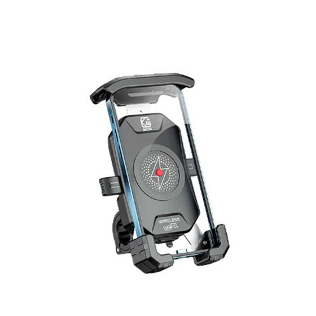 Wireless Charger Mount Stand Phone Holder For Motorcycle Handlebar USB Universal