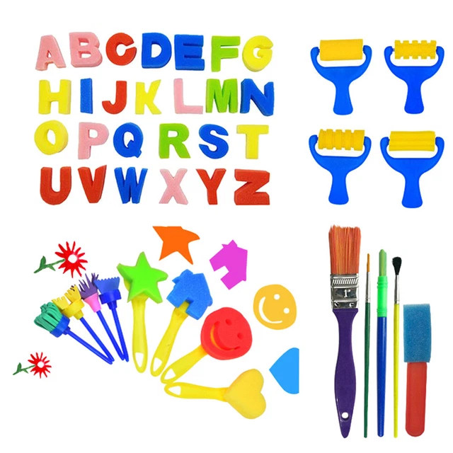43 Pcs Bambini Che Dipingono Spugna Set 43 Pezzi Di Spugna Per Bambini Impostare