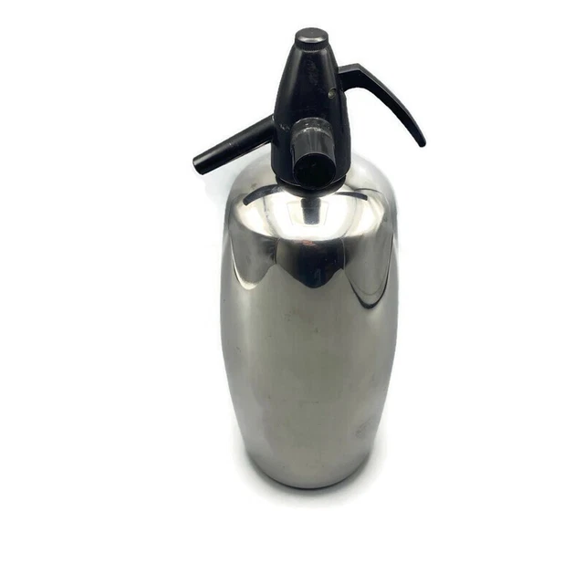 Vintage LISS H0807 Stainless Steel 2L Soda Siphon Seltzer Bottle Retro Barware