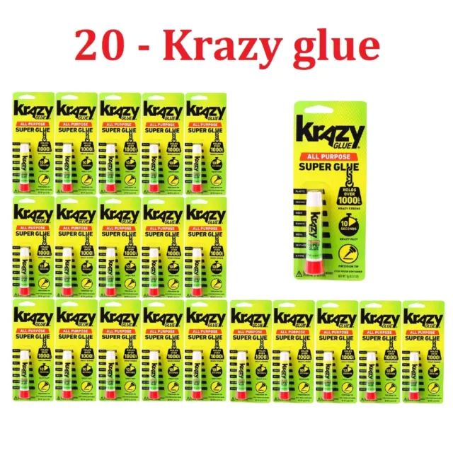 3PCS Krazy Glue Instant strong Glue crazy fast Tube All Purpose 0.07 oz -US  ship