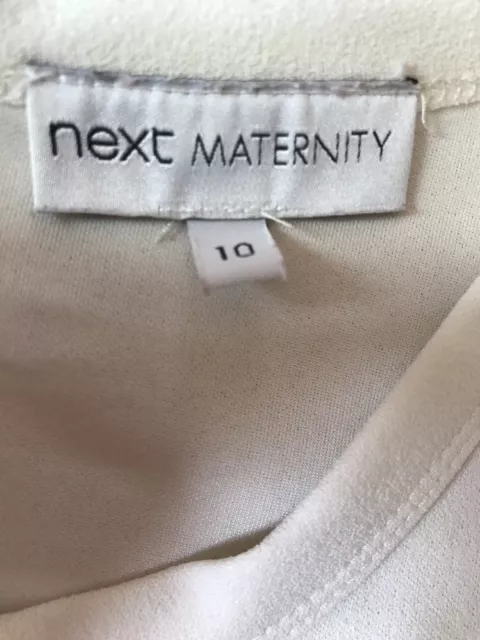 Next Maternity Top crème zippée détail UK taille 10 très bon état ! 3