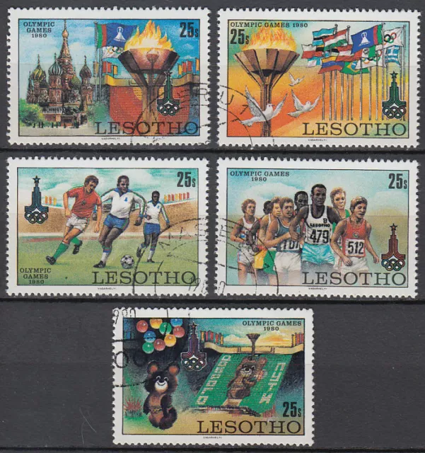 Lesotho 1980 fine used Mi.291/95 Olympische Spiele olympic games [st2797]