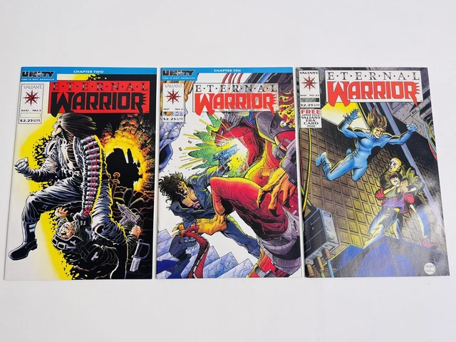 Eternal Warrior #1,2,22 Frank Miller Cover (Valiant Comics 1992) NM